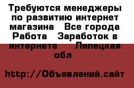 Требуются менеджеры по развитию интернет-магазина - Все города Работа » Заработок в интернете   . Липецкая обл.